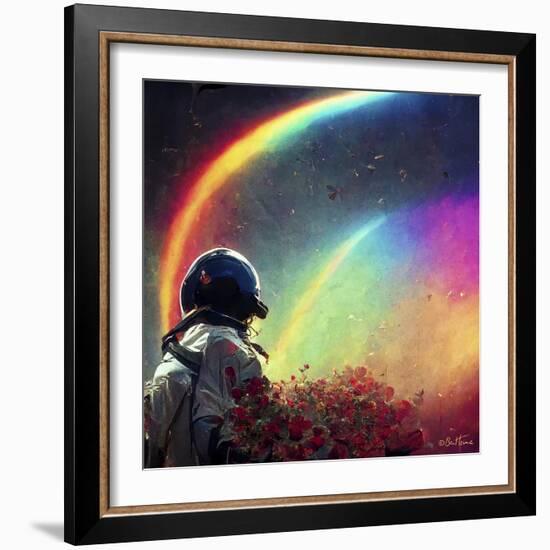 Astro Cruise 1 - Live in a Rainbow Galaxy-Ben Heine-Framed Premium Giclee Print