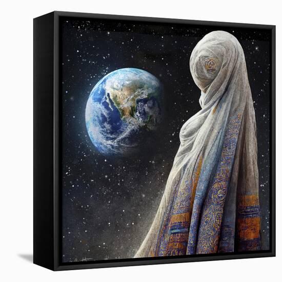 Astro Cruise 22 - The Lost Planet and The Blind People-Ben Heine-Framed Premier Image Canvas