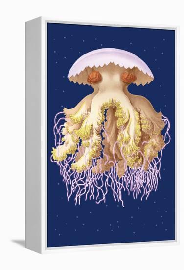 Astro-Jellyfish-Ernst Haeckel-Framed Stretched Canvas