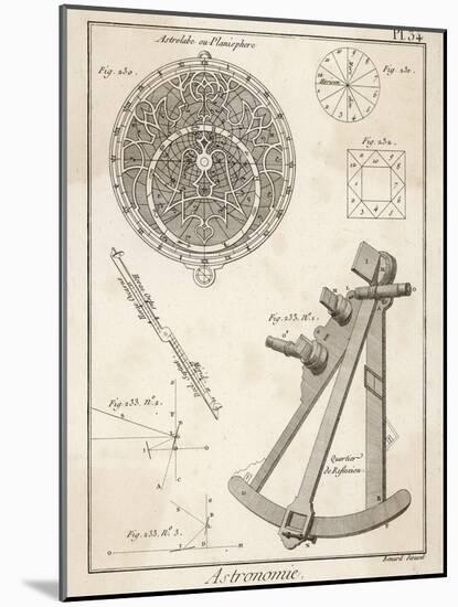 Astrolabe and Quadrant-Benard-Mounted Photographic Print