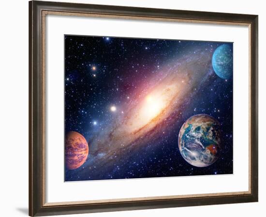 Astrology Astronomy Earth Outer Space Solar System Mars Planet Milky Way Galaxy. Elements of this I-NikoNomad-Framed Photographic Print