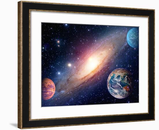 Astrology Astronomy Earth Outer Space Solar System Mars Planet Milky Way Galaxy. Elements of this I-NikoNomad-Framed Photographic Print