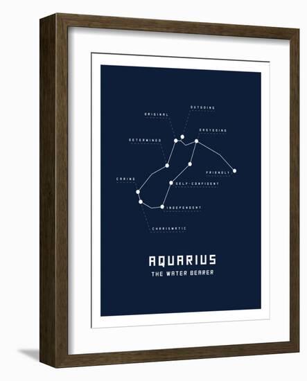 Astrology Chart Aquarius--Framed Art Print