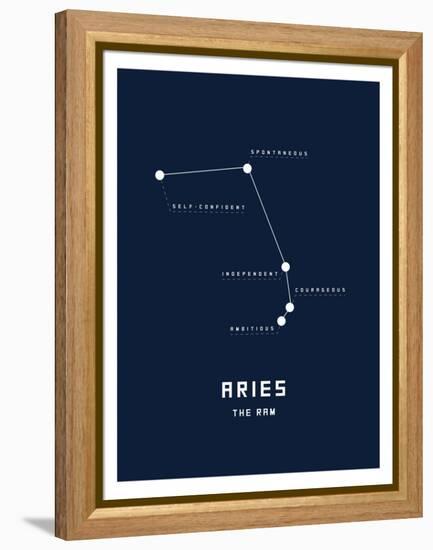 Astrology Chart Aries-null-Framed Stretched Canvas