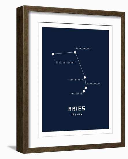 Astrology Chart Aries-null-Framed Premium Giclee Print