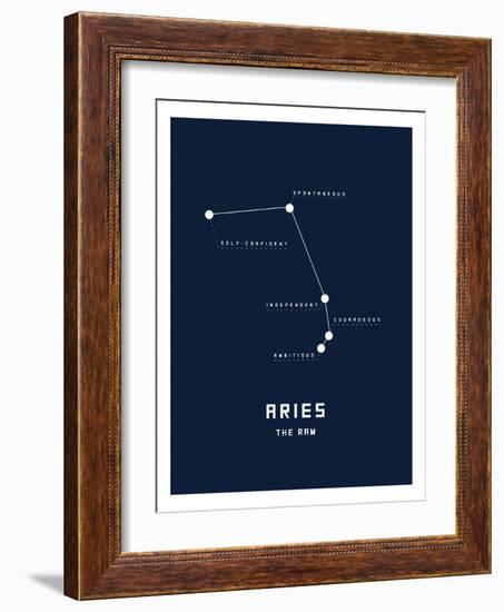 Astrology Chart Aries-null-Framed Premium Giclee Print