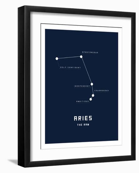 Astrology Chart Aries-null-Framed Premium Giclee Print