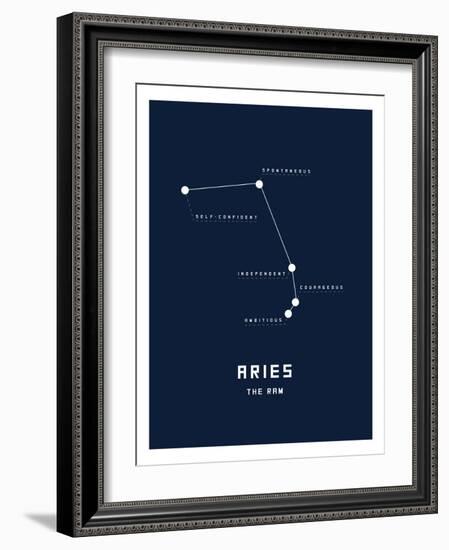 Astrology Chart Aries-null-Framed Premium Giclee Print