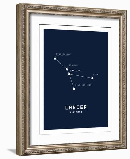 Astrology Chart Cancer-null-Framed Art Print