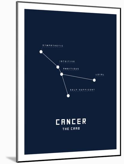 Astrology Chart Cancer-null-Mounted Art Print