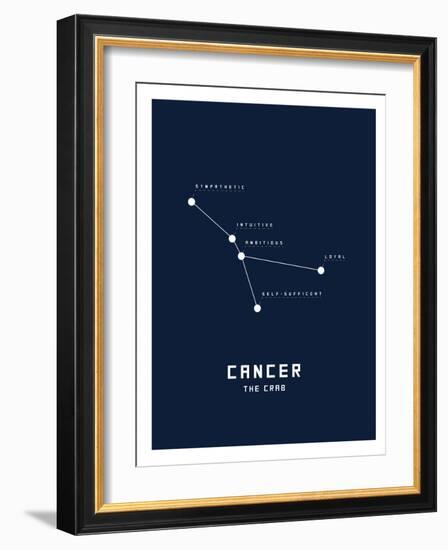 Astrology Chart Cancer-null-Framed Art Print