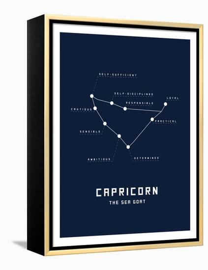 Astrology Chart Capricorn-null-Framed Stretched Canvas