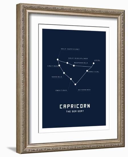 Astrology Chart Capricorn-null-Framed Premium Giclee Print