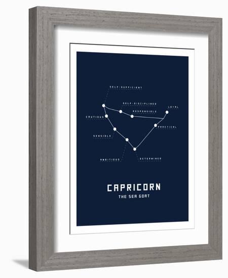 Astrology Chart Capricorn-null-Framed Premium Giclee Print