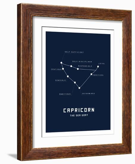 Astrology Chart Capricorn-null-Framed Premium Giclee Print