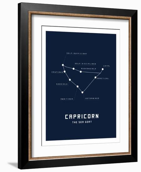 Astrology Chart Capricorn-null-Framed Premium Giclee Print