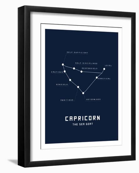 Astrology Chart Capricorn-null-Framed Premium Giclee Print