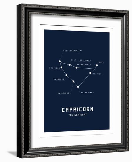 Astrology Chart Capricorn-null-Framed Premium Giclee Print