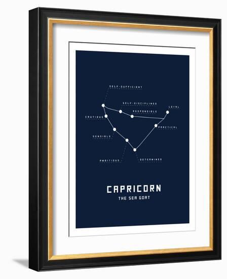 Astrology Chart Capricorn-null-Framed Premium Giclee Print