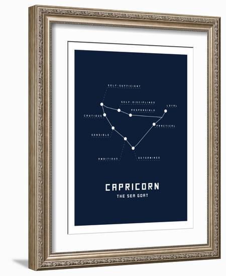 Astrology Chart Capricorn-null-Framed Art Print