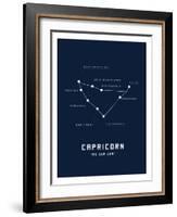 Astrology Chart Capricorn-null-Framed Art Print