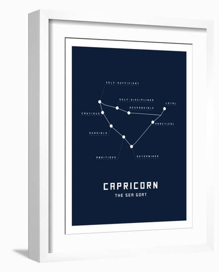 Astrology Chart Capricorn-null-Framed Art Print
