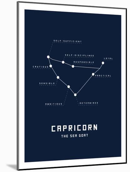 Astrology Chart Capricorn-null-Mounted Art Print