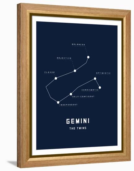 Astrology Chart Gemini-null-Framed Stretched Canvas