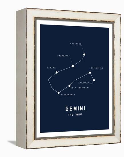 Astrology Chart Gemini-null-Framed Stretched Canvas