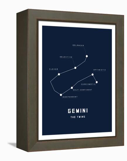 Astrology Chart Gemini-null-Framed Stretched Canvas