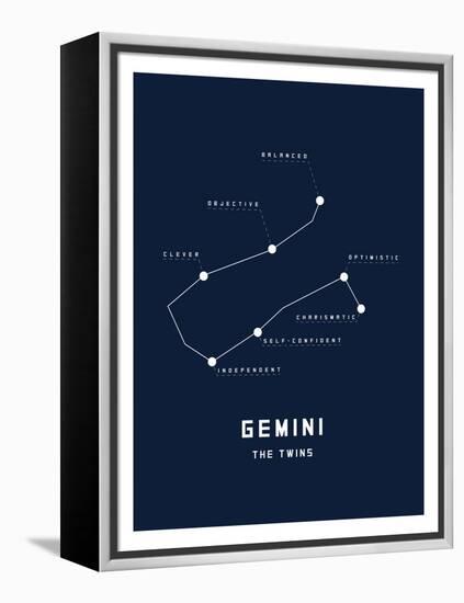 Astrology Chart Gemini-null-Framed Stretched Canvas