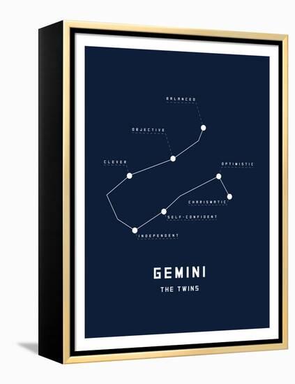 Astrology Chart Gemini-null-Framed Stretched Canvas