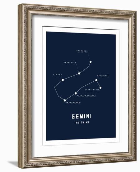 Astrology Chart Gemini-null-Framed Art Print