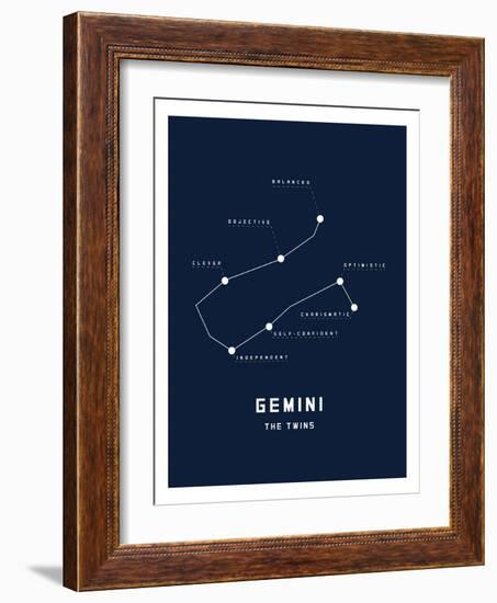 Astrology Chart Gemini-null-Framed Art Print