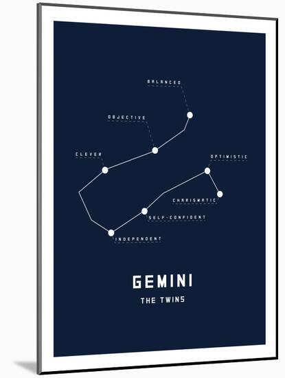 Astrology Chart Gemini-null-Mounted Art Print