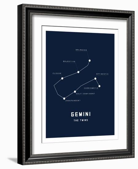 Astrology Chart Gemini-null-Framed Art Print