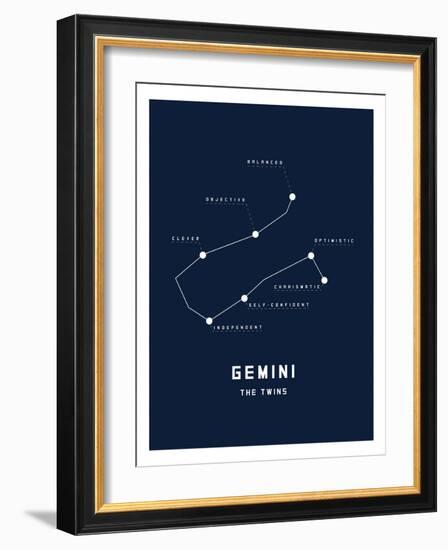 Astrology Chart Gemini-null-Framed Art Print