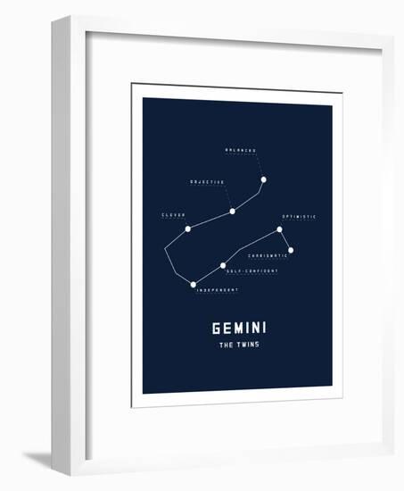 Astrology Chart Gemini-null-Framed Art Print