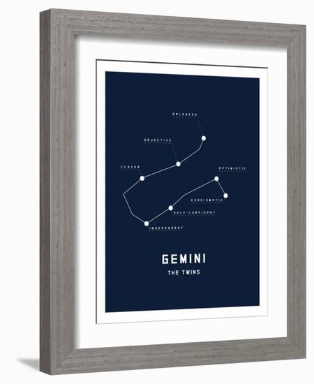 Astrology Chart Gemini-null-Framed Premium Giclee Print