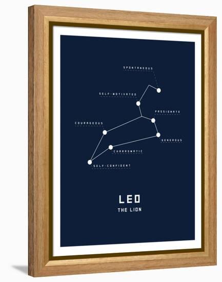 Astrology Chart Leo-null-Framed Stretched Canvas