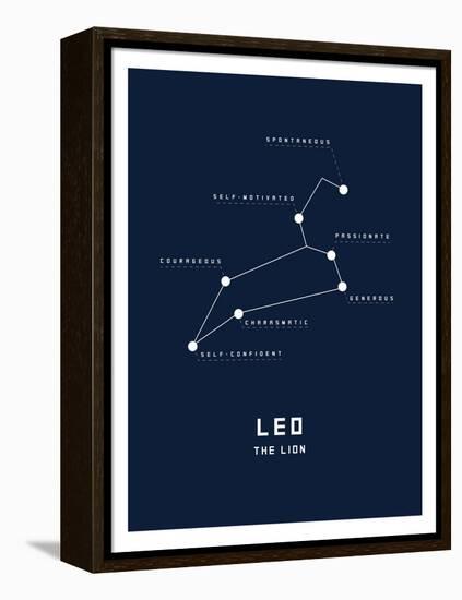 Astrology Chart Leo-null-Framed Stretched Canvas