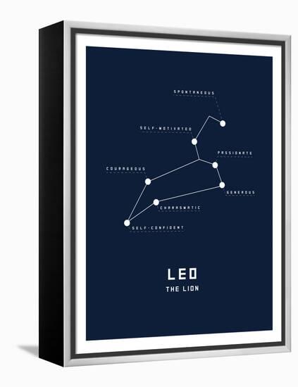 Astrology Chart Leo-null-Framed Stretched Canvas