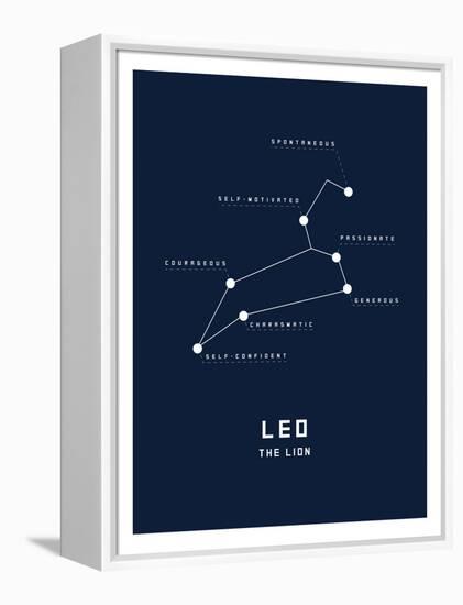 Astrology Chart Leo-null-Framed Stretched Canvas