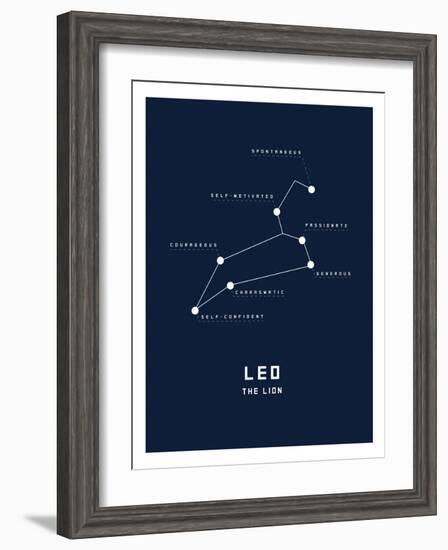 Astrology Chart Leo-null-Framed Art Print