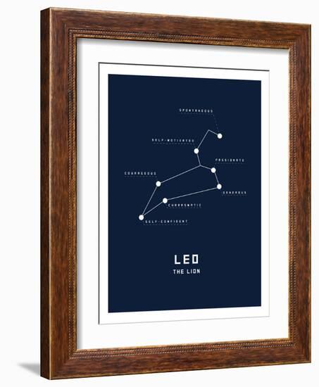 Astrology Chart Leo-null-Framed Art Print