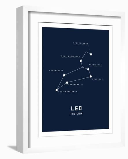 Astrology Chart Leo-null-Framed Art Print