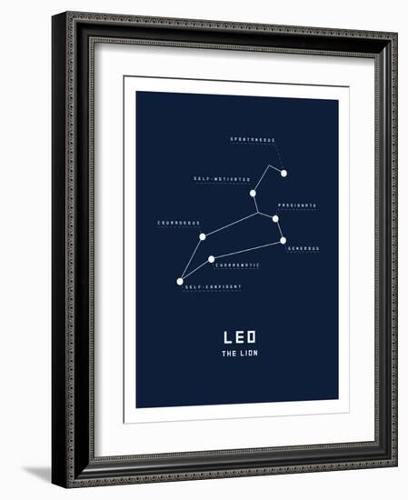 Astrology Chart Leo-null-Framed Art Print