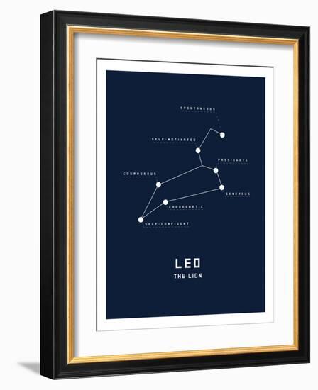 Astrology Chart Leo-null-Framed Art Print