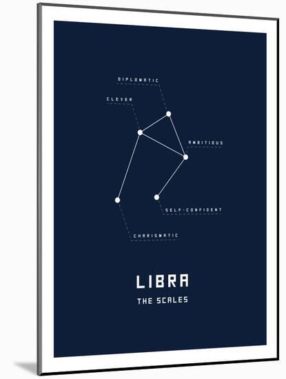 Astrology Chart Libra-null-Mounted Art Print