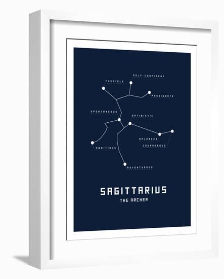 Astrology Chart Sagittarius-null-Framed Premium Giclee Print